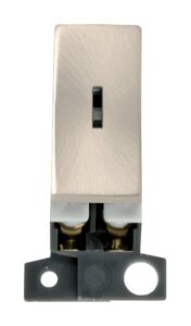 Click Scolmore - Click MiniGrid 2 Way Ingot 10Ax Keyswitch Satin Chrome (MD003SC)