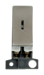 Click Scolmore - Click MiniGrid 2 Way Ingot 10Ax Keyswitch Stainless Steel (MD003SS)