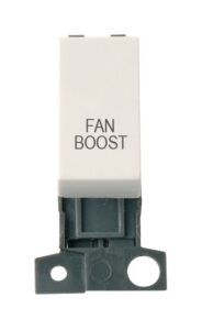 Click Scolmore - Click MiniGrid 10A 2 Way Retractive Switch Module Fan Boost (MD004PW-FNB)