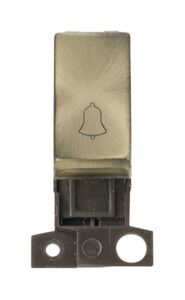 Click Scolmore - Click MiniGrid 1 Way Retractive Ingot 10A Switch Bell Antique Brass (MD005AB)