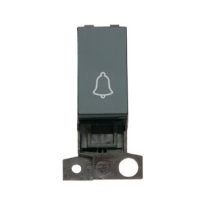 Click Scolmore - Click MiniGrid 1 Way 10A Retractive Switch Module "Bell" Black (MD005BK)
