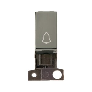 Click Scolmore - Click MiniGrid 1 Way Retractive Ingot 10A Switch Bell Black Nickel (MD005BN)