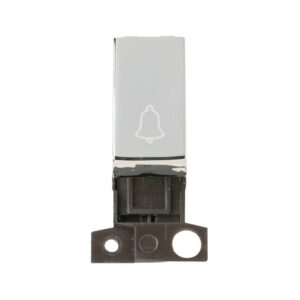 Click Scolmore - Click MiniGrid 1 Way Retractive Ingot 10A Switch Bell Chrome (MD005CH)