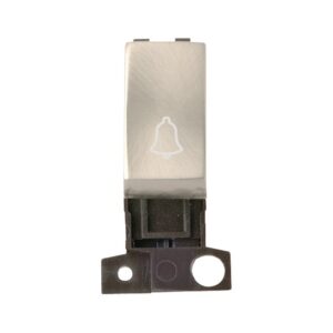 Click Scolmore - Click MiniGrid 1 Way Retractive Ingot 10A Switch Bell Satin Chrome (MD005SC)