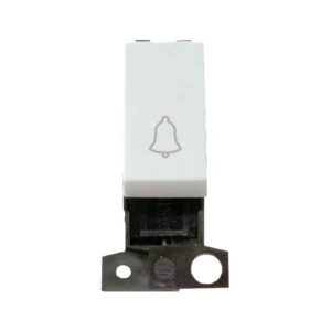 Click Scolmore - Click MiniGrid 1 Way 10A Retractive Switch Module "Bell" White (MD005WH)