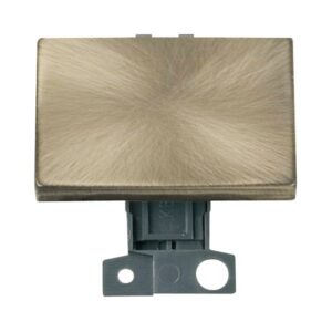 Click Scolmore - Click MiniGrid 2 Way Ingot 10Ax "Paddle" Switch Antique Brass (MD009AB)