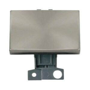 Click Scolmore - Click MiniGrid 2 Way Ingot 10Ax "Paddle" Switch Brushed Stainless Steel (MD009BS)