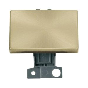 Click Scolmore - Click MiniGrid 2 Way Ingot 10Ax "Paddle" Switch Satin Brass (MD009SB)