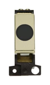 Click Scolmore - Click MiniGrid 20A Ingot Flex Outlet Module Black- Brass (MD017BKBR)