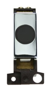 Click Scolmore - Click MiniGrid 20A Ingot Flex Outlet Module Black- Chrome (MD017BKCH)