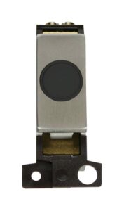 Click Scolmore - Click MiniGrid 20A Ingot Flex Outlet Module Black- Stainless Steel (MD017BKSS)