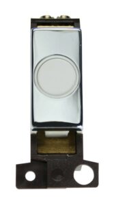 Click Scolmore - Click MiniGrid 20A Ingot Flex Outlet Module White- Chrome (MD017WHCH)