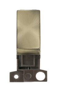Click Scolmore - Click MiniGrid 13A Resistive 10Ax Dp Switch Antique Brass (MD018AB)