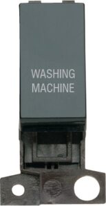 Click Scolmore - Click MiniGrid 13A 10Ax Dp Ingot Switch Bk "Washing Machine" (MD018BK-WM)