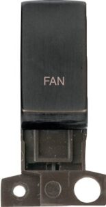 Click Scolmore - Click Minigrid 13A / 10Ax Dp Resistive Switch Module Matt Bronze Fan (MD018BZ-FN)