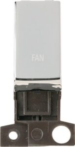 Click Scolmore - Click MiniGrid 13A 10Ax Dp Ingot Switch Ch "Fan" (MD018CH-FN)
