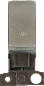 Click Scolmore - Click MiniGrid 13A 10Ax Dp Ingot Switch Ss "Fan" (MD018SS-FN)