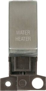 Click Scolmore - Click MiniGrid 13A 10Ax Dp Ingot Switch Ss "Water Heater" (MD018SS-WH)