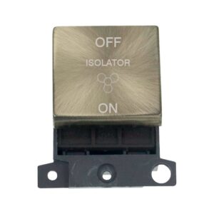 Click Scolmore - Click MiniGrid 10A Ingot 3 Pole Fan Isolation Switch Module (MD020AB)