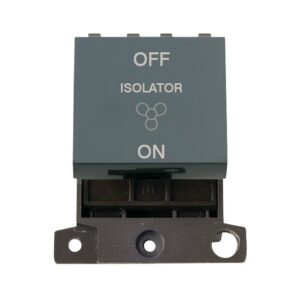 Click Scolmore - Click MiniGrid 10A 3 Pole Fan Isolation Switch Module (MD020BK)