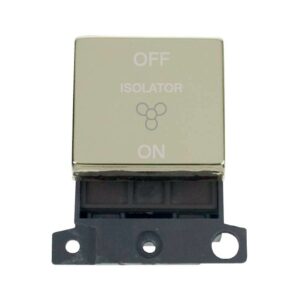 Click Scolmore - Click MiniGrid 10A Ingot 3 Pole Fan Isolation Switch Module (MD020BR)