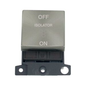 Click Scolmore - Click MiniGrid 10A Ingot 3 Pole Fan Isolation Switch Module (MD020BS)