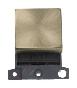 Click Scolmore - Click MiniGrid 20A Dp Ingot Switch Antique Brass (MD022AB)