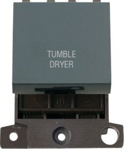 Click Scolmore - Click MiniGrid 20A Dp Ingot Switch Bk "Tumble Dryer" (MD022BK-TD)