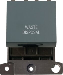 Click Scolmore - Click MiniGrid 20A Dp Ingot Switch Bk "Waste Disposal" (MD022BK-WD)
