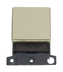 Click Scolmore - Click MiniGrid 20A Dp Ingot Switch Brass (MD022BR)
