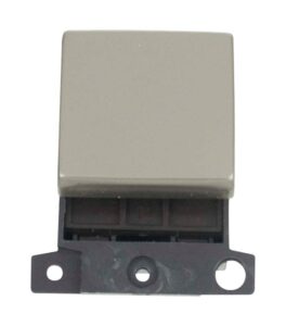 Click Scolmore - Click MiniGrid 20A Dp Ingot Switch Pearl Nickel (MD022PN)