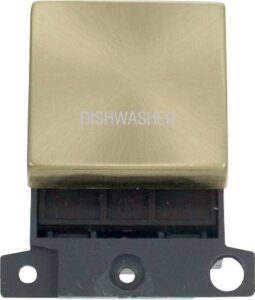 Click Scolmore - Click MiniGrid 20A Dp Ingot Switch Sb "Dishwasher" (MD022SB-DW)