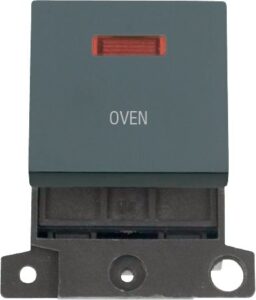 Click Scolmore - Click MiniGrid 20A Dp Ingot Sw+Neon Bk "Oven" (MD023BK-OV)
