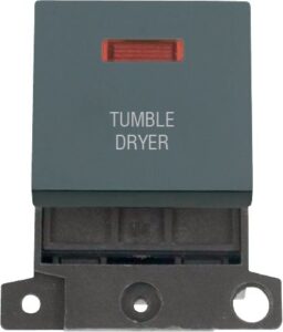 Click Scolmore - Click MiniGrid 20A Dp Ingot Sw+Neon Bk "Tumble Dryer" (MD023BK-TD)