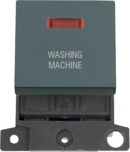 Click Scolmore - Click MiniGrid 20A Dp Ingot Sw+Neon Bk "Washing Machine" (MD023BK-WM)