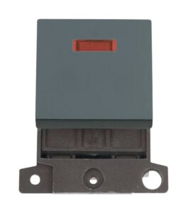 Click Scolmore - Click MiniGrid 20A Dp Switch With Neon Black (MD023BK)