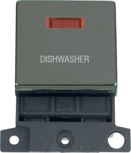 Click Scolmore - Click MiniGrid 20A Dp Ingot Sw+Neon Bn "Dishwasher" (MD023BN-DW)