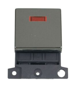 Click Scolmore - Click MiniGrid 20A Dp Ingot Switch With Neon Black Nickel (MD023BN)