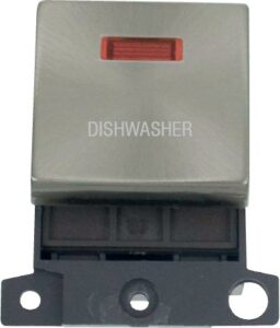 Click Scolmore - Click MiniGrid 20A Dp Ingot Sw+Neon Bs "Dishwasher" (MD023BS-DW)