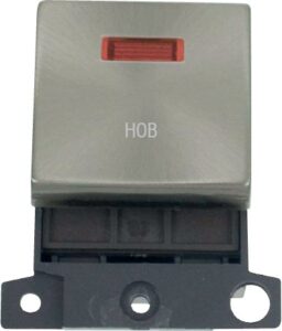 Click Scolmore - Click MiniGrid 20A Dp Ingot Sw+Neon Bs "Hob" (MD023BS-HB)