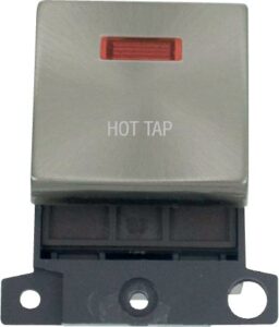 Click Scolmore - Click MiniGrid 20A Dp Ingot Sw+Neon Bs "Hot Tap" (MD023BS-HT)