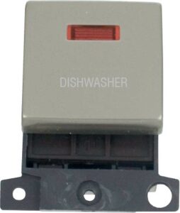 Click Scolmore - Click MiniGrid 20A Dp Ingot Sw+Neon Pn "Dishwasher" (MD023PN-DW)