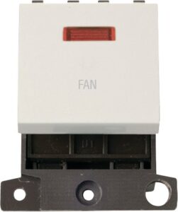 Click Scolmore - Click MiniGrid 20A Dp Ingot Sw+Neon Pw "Fan" (MD023PW-FN)
