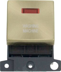 Click Scolmore - Click MiniGrid 20A Dp Ingot Sw+Neon Sb "Washing Machine" (MD023SB-WM)