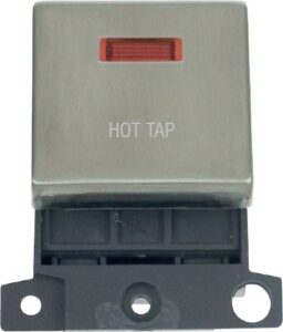 Click Scolmore - Click MiniGrid 20A Dp Ingot Sw+Neon Ss "Hot Tap" (MD023SS-HT)