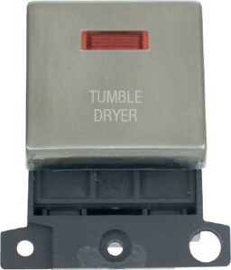 Click Scolmore - Click MiniGrid 20A Dp Ingot Sw+Neon Ss "Tumble Dryer" (MD023SS-TD)