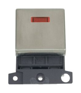 Click Scolmore - Click MiniGrid 20A Dp Ingot Switch With Neon Stainless Steel (MD023SS)