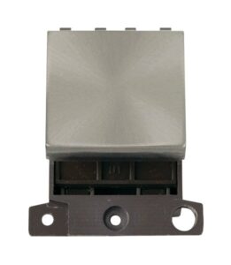 Click Scolmore - Click MiniGrid 20A 2 Way Switch Module Brushed Stainless (MD024BS)