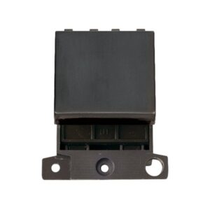 Click Scolmore - Click Minigrid 20A 2 Way Switch Module With Neon Metal Matt Bronze Switch (MD024BZ)