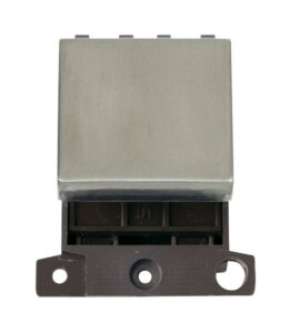 Click Scolmore - Click MiniGrid 20A 2 Way Switch Module Stainless Steel (MD024SS)